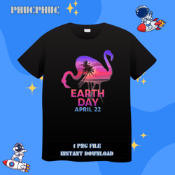 earth day pink flamingo silhouettepng, png for shirt, png files for sublimation, digital download, printable