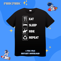 eat sleep horse ride repeat riding cowboy cowgirl rider teepng, png for shirt, png files for sublimation, digital downlo