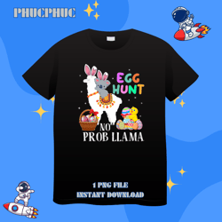 egg hunt no prob llama bunny koala riding llama easter daypng, png for shirt, png files for sublimation, digital downloa