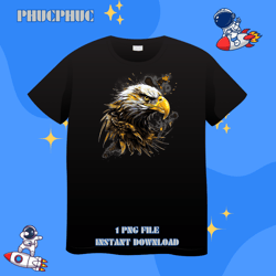 electric american bald eagle patriotic strengthpng, png for shirt, png files for sublimation, digital download, printabl