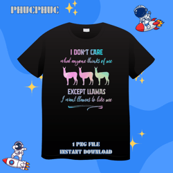 except llama i want llama to like me funny llama lover quotepng, png for shirt, png files for sublimation, digital downl