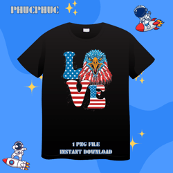 Love Eagle USA Patriotic Bird Independence 4th Of JulyPng, Png For Shirt, Png Files For Sublimation, Digital Download, P