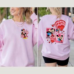 retro disney mickey minnie xoxo valentine shirt, happy valentines day couple sweatshirt, disney 2 sides shirt, mickey mi