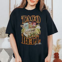 taco bell 90's bootleg shirt, nacho taco twosday cinco de mayo tee, fun foodie apparel taco bell lover