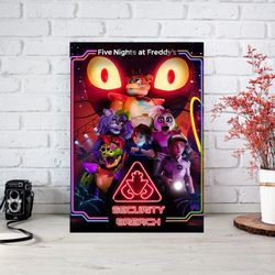 five nights at movie poster freddy's, five nights at freddy's classic vintage movie poster, movie poster wall art