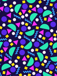 retro neon 80s pattern design graphic