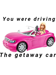 getaway car tswift barbie crossover