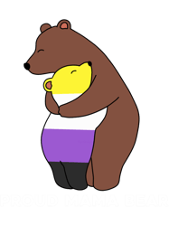 lgbtq pride bears nonbinary flag proud mama bear white text