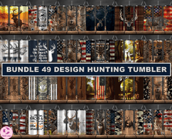 Bundle 49 Design Hunting Tumbler, Tumbler Bundle Design, Sublimation Tumbler Bundle, 20oz Skinny Tumbler 16