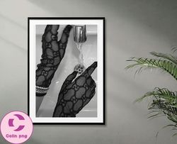 luxury brands digital poster, trendy printable with logo, fashion luxury digital download 18