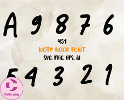 notebook font svg png pdf dxf, modern font, fonts for cricut, beauty font, font for t-shirt 58