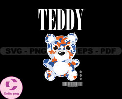 Teddy Bear Stretwear, Teddy Bear Tshirt Design, Streetwear Teddy Bear PNG, Urban, DTG, DTF 37