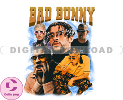 bad bunny rapper png, tshirt design, file for cricut, rapper bundle svg, hip hop tshirt 05