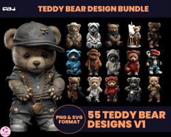 bear tshirt designs bundle, bear streetwear design,bear design, urban, teddy bear design, dtg, dtf 12