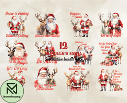 12 Reindeer Santa Png, Christian Christmas Svg, Christmas Design, Christmas Shirt, Christmas 69