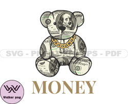 87 walker png money teddy bear stretwear, teddy bear tshirt design, streetwear teddy bear png, urban, dtg, dtf 87