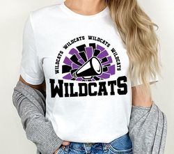 wildcats cheer svg png, wildcats mascot svg, wildcats svg, wildcats shirt, school spirit svg, cheer megaphone,wildcats p