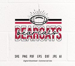 bearcats football svg png, bearcats mascot svg, bearcats svg, bearcats school team svg, bearcats cheer, stacked bearcats