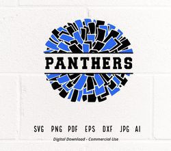 panthers cheer svg png, panthers mascot svg, panthers svg, panthers shirt, school spirit svg, cheerleader,panthers pom p
