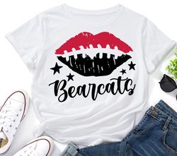 bearcats football lips svg,bearcats svg,lips football svg,bearcats mascot svg,cheerleader mom svg,football mom svg,cricu