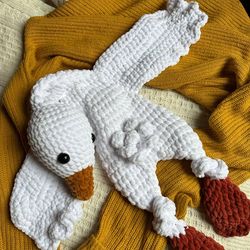 baby goose lovey blanket - adorable crochet snuggle