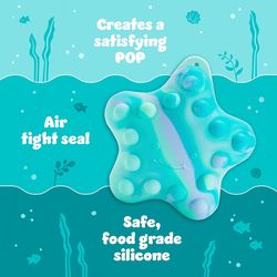 bath toy - mold-free squeezable sensory baby fidget toy without holes, starfish