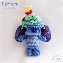 crochet amigurumi pattern lilo and stitch in scrump hat