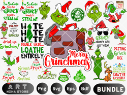 grinchmas png bundle, merry grinchmas svg & png, christmas movie, funny christmas png, grinchmas