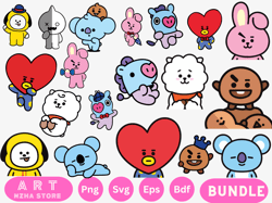 bt21 svg bundle, bt21 svg, bts svg, bt21 characters svg png dxf eps file