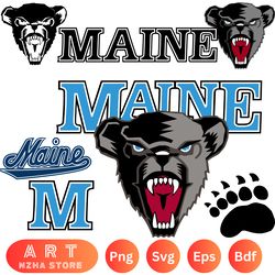 bundle logo maine black bears svg eps dxf png maine black bears bundle ncaa svg, ncaa svg, instant download