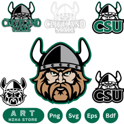 cleveland state vikings svg bundle , ncaa svg, ncaa bundle svg eps dxf png,digital download ,instant download