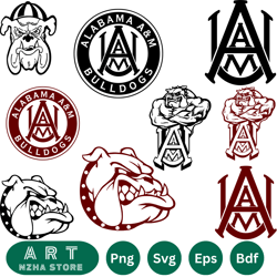 bundle ncaa random vector alabama a&m bulldogs svg eps dxf png file ncaa random vector alabama a&m bulldogs bundle ncaa