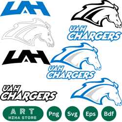 bundle logo alabama-huntsville chargers svg eps dxf png file