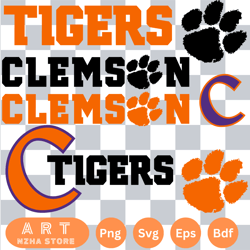 clemson tigers svg,svg files for silhouette, files for cricut, svg, dxf, eps, png instant download
