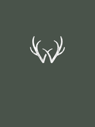 sweet tooth w deer antler logo symbol graphic