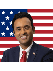 hank and trash truck(1)vivek ramaswamy for president 2024 american flag