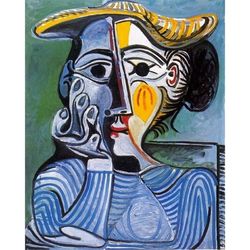 jacqueline by pablo picasso 1961 - paint by numbers famous paintings, picasso artwork, cubism art easy, picasso portrait