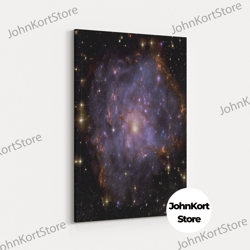 galaxy full of stars, universe telescope art, framed canvas print, wall decor, cool wall art