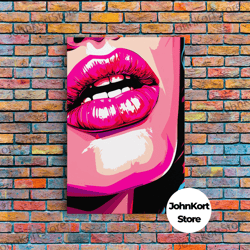 pop art canvas, girly wall art, make up wall art, comic pop art, canvas print, wall art, vertical print, modern pop art,