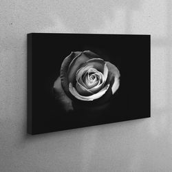 workplace decor, canvas home decor, canvas art, white rose photography, white rose wall decor, botanical art, rose wall