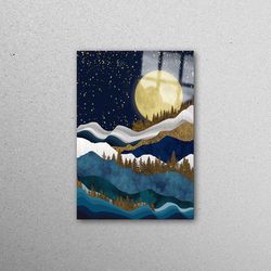 glass printing, glass art, wall decor, view wall art, nature landscape glass wall art, night landscape wall decor,