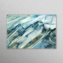 glass wall decor, wall art, workplace decor, mountain workplace decor, abstract glass decor, landscape workplace decor,