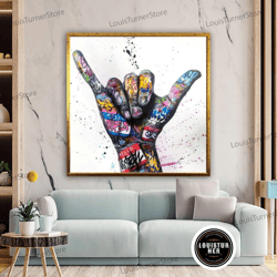 decorative wall art, banksy canvas art, graffiti wall art, colorful graffiti, graffiti canvas art, graffiti home decor,