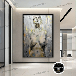 decorative wall art, female body naked canvas wall art, woman body naked wall decor, minimalist line art gift, nude fema