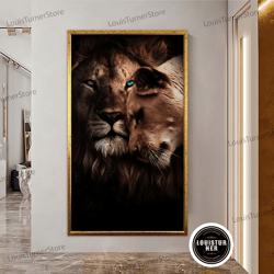 decorative wall art, lion wall art, colorful canvas art, animal wall art, canvas wall art, modern wall art, family canva