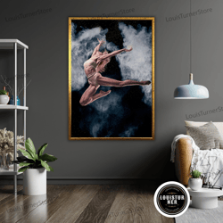 decorative wall art, woman dancing ballet canvas, ballet artwork, ballerina wall art, ballet lover gift, dance studio de