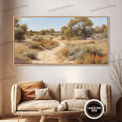 framed canvas ready to hang, landscape oil painting canvas print, west texas wall art, west texas prairies, made in texa