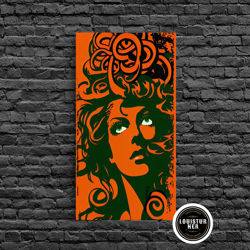 framed canvas ready to hang, nordic medusa pop art canvas print, classic portrait posters and prints, canvas for living