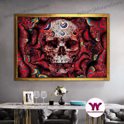 high quality decorative wall art, skeleton wall art, skeleton love art, large canvas print, skeleton lover, love canvas