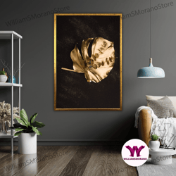 high quality decorative wall art, gilded elegance art canvas, gold leaf painting, wall decor, elegant home decor, gift f